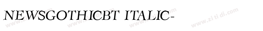newsgothicbt italic字体转换